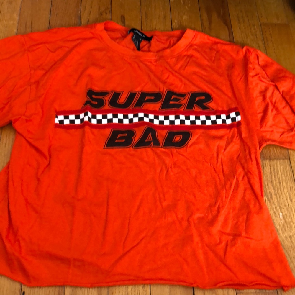 orange crop top